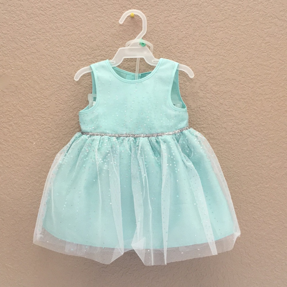 Beautiful Shimmering Turquoise Baby Girl Dress